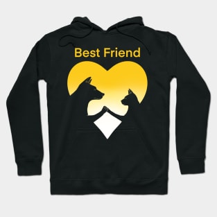 Dog and cat best friend love Hoodie